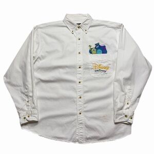 Vintage Y2K 2000s Disneys Monsters Inc Employee Button Down Longsleeve Shirt